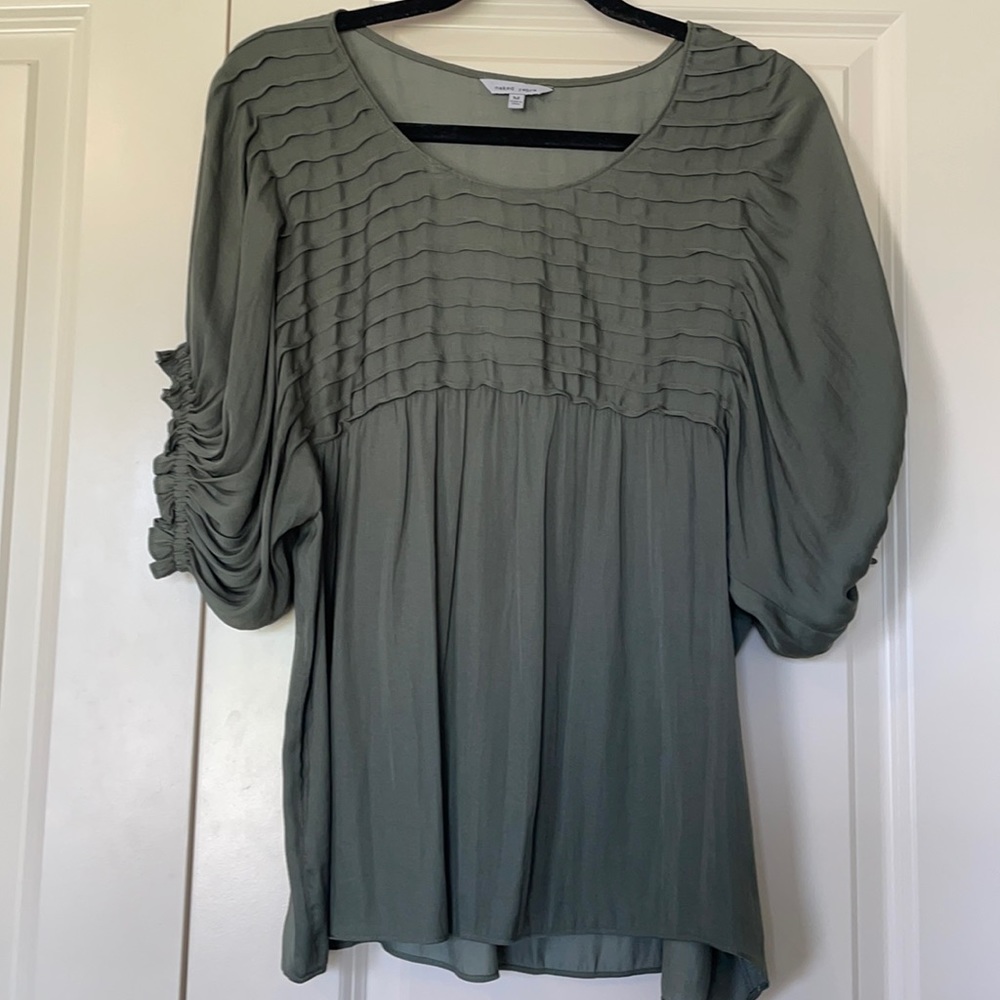 NAKED ZEBRA army green blouse